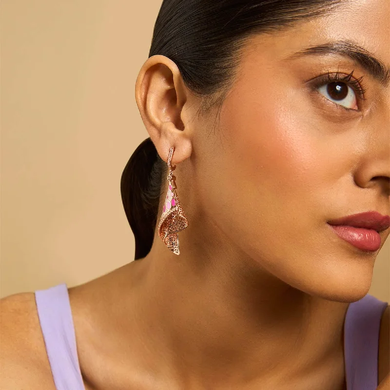 Hoop earrings with multi-tone finishes for a colorful and layered effect-Meenakari Zircon Earring 170750