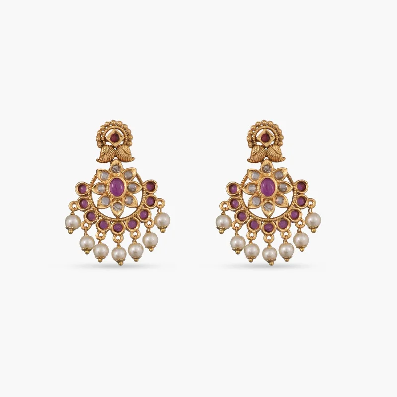 Best hoop earrings with vintage coins for a retro, antique-inspired style-Neetu Antique Chandbali Earrings