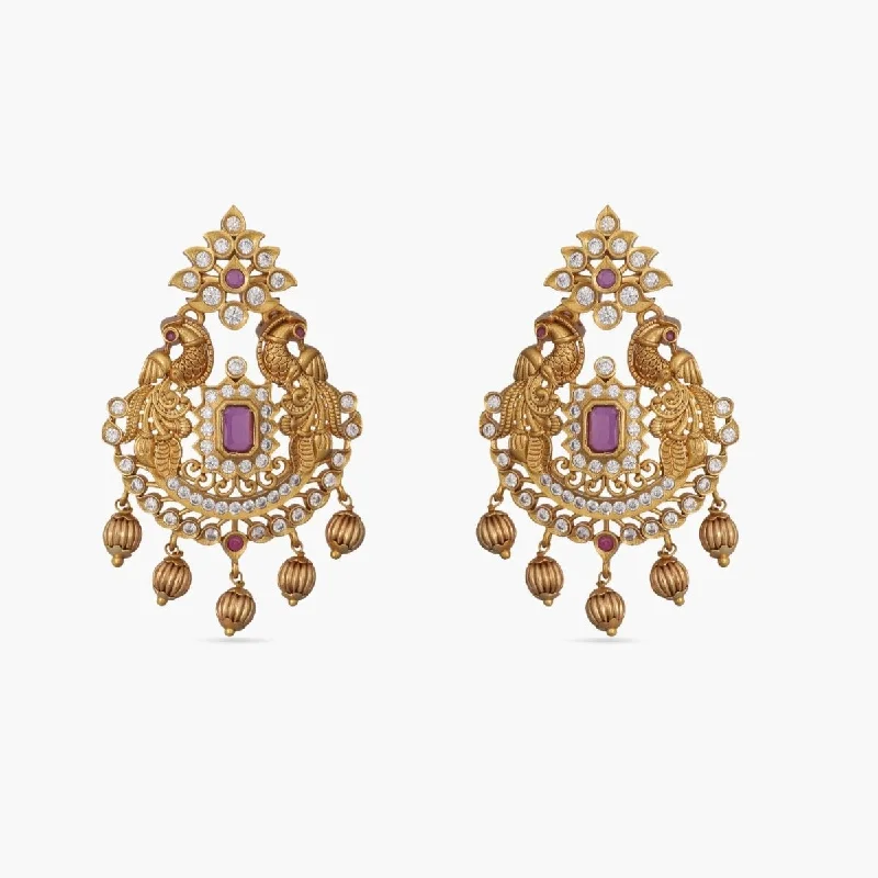 Best hoop earrings with vintage coins for a retro, antique-inspired style-Radha Antique Earrings