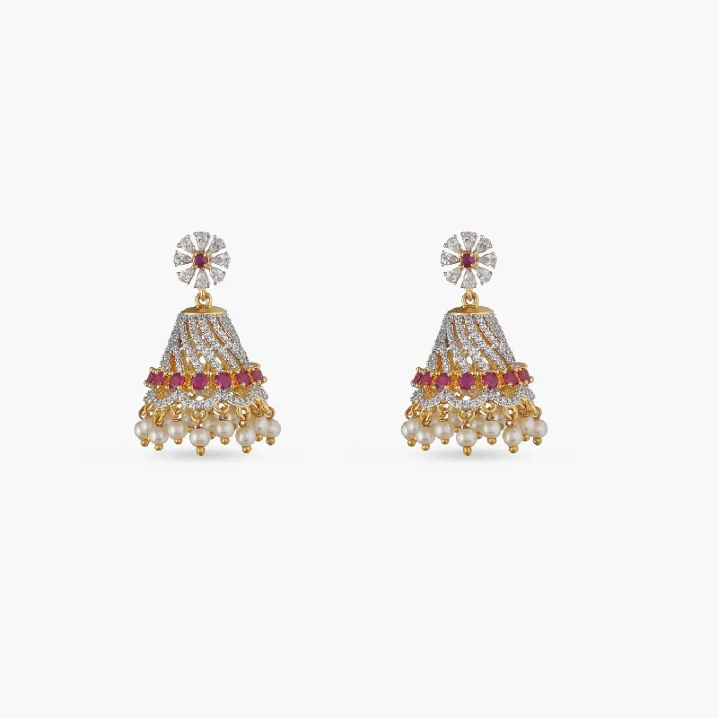 Best hoop earrings with tribal designs for a cultural and exotic aesthetic-Rajan Nakshatra CZ Jhumki Earrings