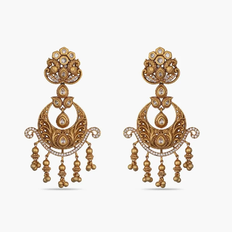 Hoop earrings with circle designs for a classic and timeless shape-Ritika Antique Earrings