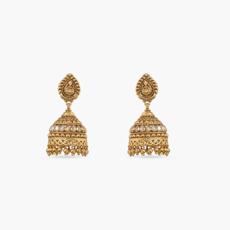 Best hoop earrings with geometric pendants for a modern, chic appeal-Sobha Antique Jhumki Earrings