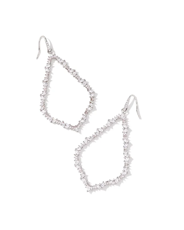 Best hoop earrings with geometric shapes for a modern and artistic appeal-Sophee Crystal Earring in Rhodium