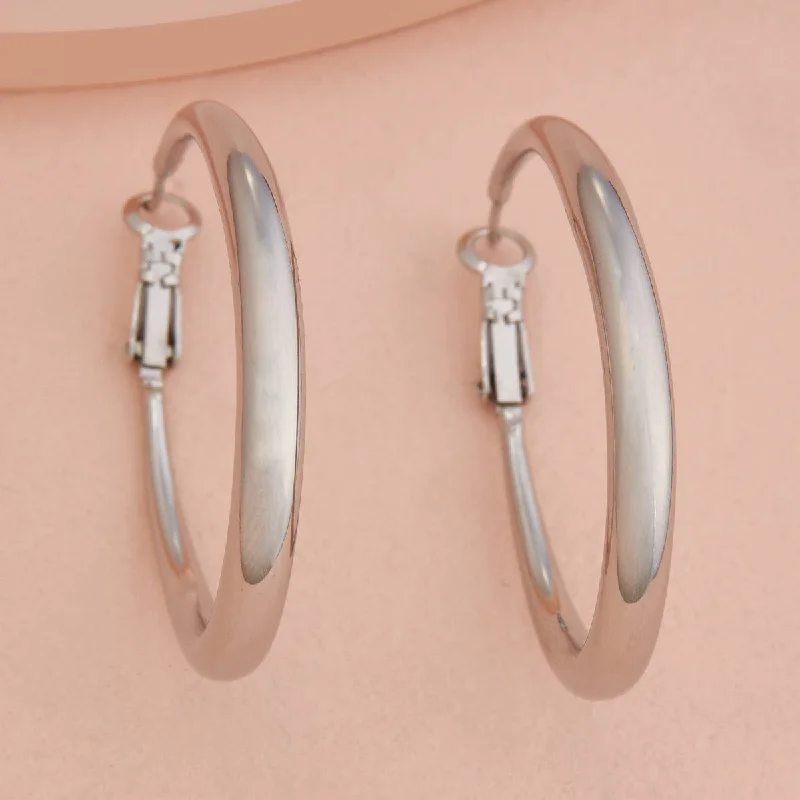 Hoop earrings with satin finishes for a smooth and elegant appearance-Trendy Earring 175163