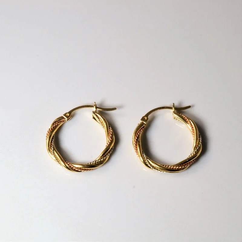 Hoop earrings with twisted leather for a chic and modern boho look-Twisted Hoop Earrings |