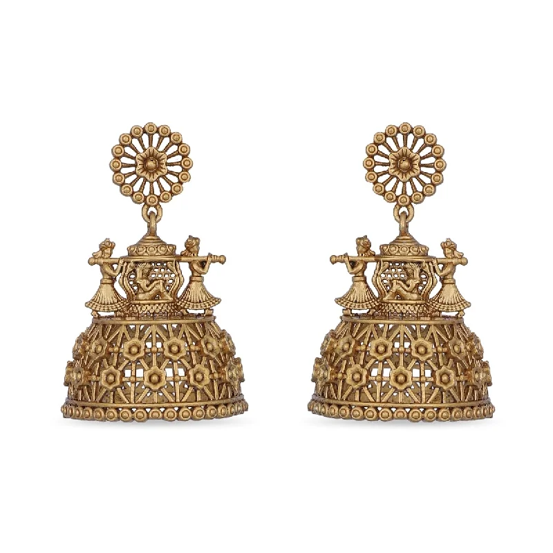 Best hoop earrings with delicate chain details for a trendy and stylish design-Vibhati Antique Earrings