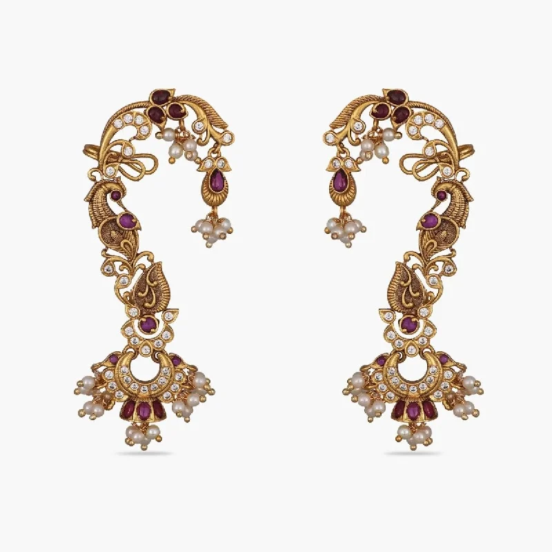 Hoop earrings with polished silver finish for a shiny, modern appeal-Watika Nakshatra CZ Earrings