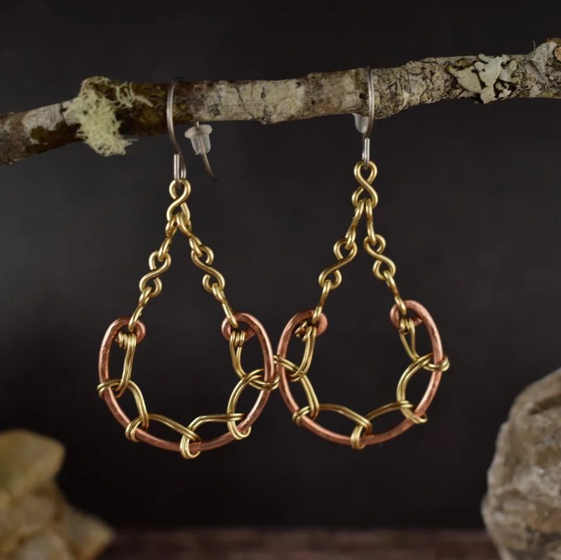 Hoop earrings with tortoiseshell designs for a chic and classic style-Wire Wrapped Chandelier Earrings | Limited Edition