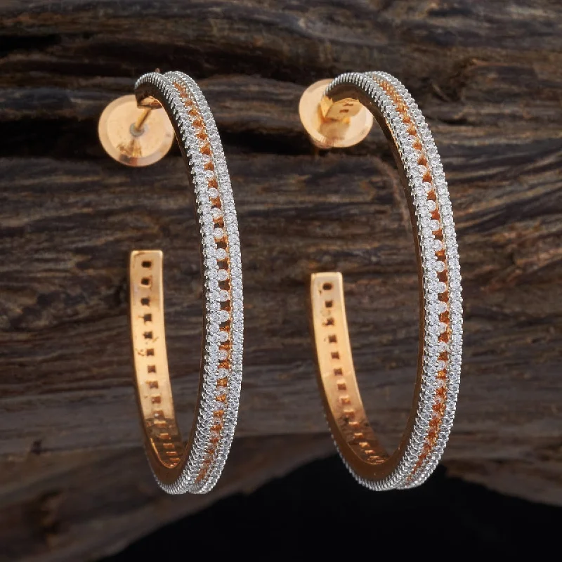 Hoop earrings with multi-tone finishes for a colorful and layered effect-Zircon Earring 169445