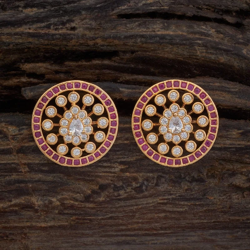 Hoop earrings with floral motifs for a feminine and nature-inspired look-Zircon Earring 173170